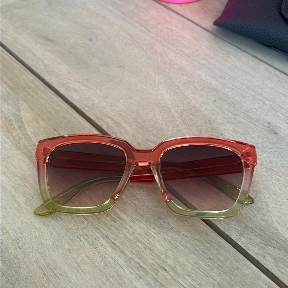 Pink and Green Gradient Sunglasses
